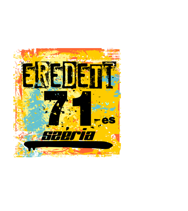 eredeti széria grunge graffiti 71-es. 71 éves minta fekete pólón