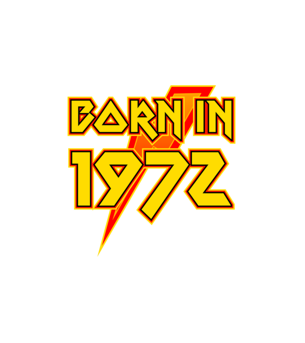heavy metal born in 1972 minta fehér pólón