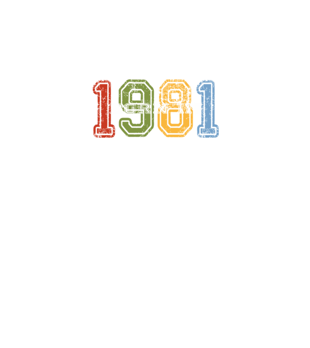 born in 1981 születésnapi felirat minta fekete pólón