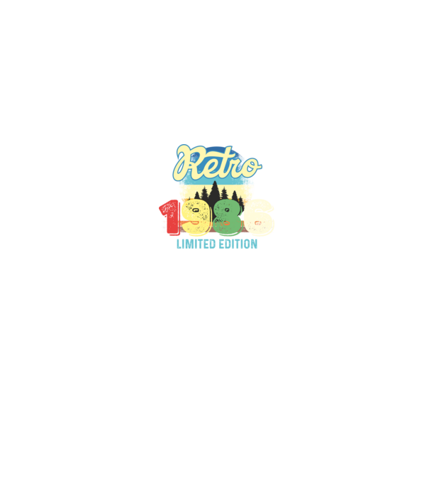 retro évszám, limited edition, 1986-ban születetteknek minta fekete pólón