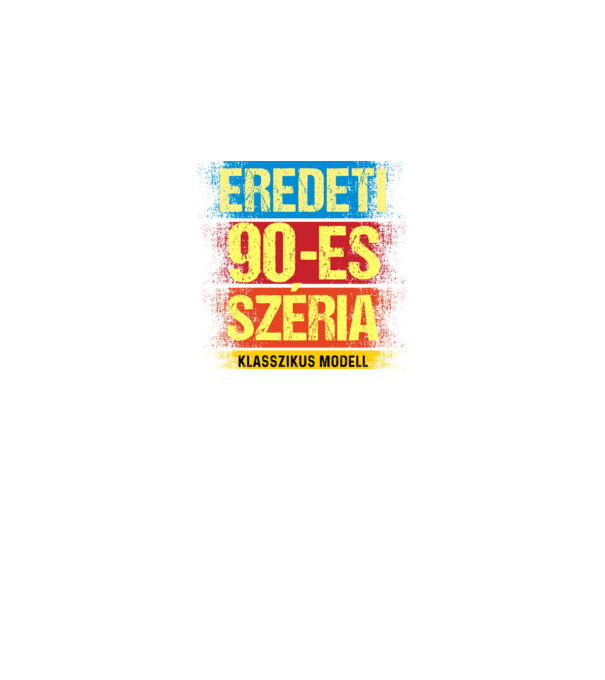 EREDEDI 90-ES SZÉRIA KLASSZKUS MODELL, RETRO SZÜLETÉSNAP minta fekete pólón