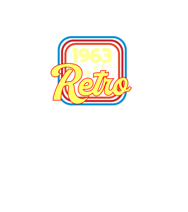 retro születésnapi felirat dátummal 1963 minta fekete pólón
