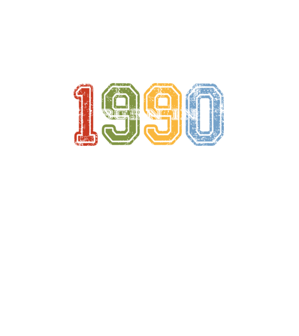 born in 1990 születésnapi felirat minta fekete pólón