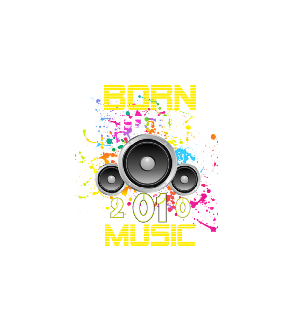 born to be music 2010-ben született, születésnapi póló minta fehér pólón