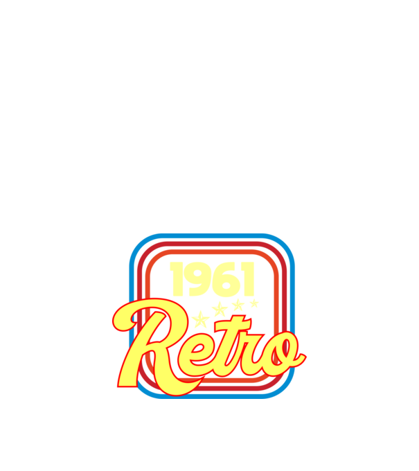 retro születésnapi felirat dátummal 1961 minta fekete pólón
