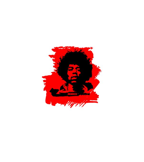 jimmy hendrix,rock&roll klasszikus, rocker, hippie, zenész,amerika,piros minta szürke pólón