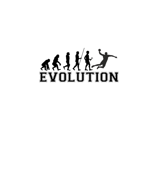 evolution kézilabda, handball, törzsfejlődés minta szürke pólón
