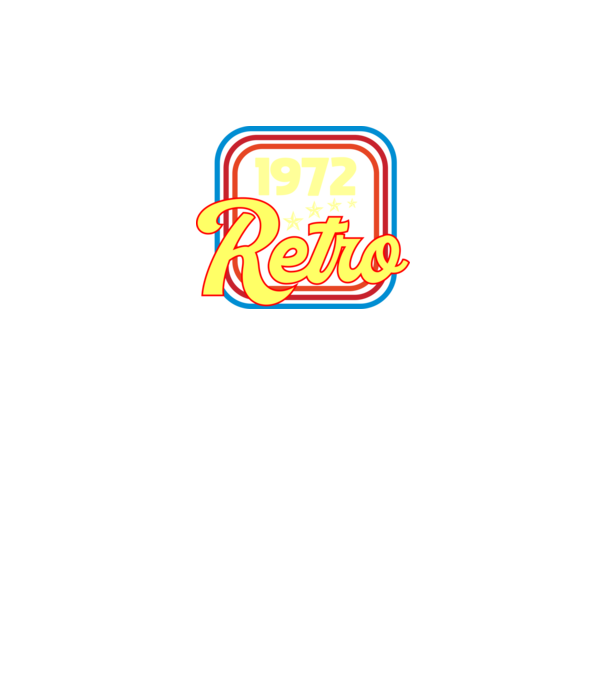 retro születésnapi felirat dátummal 1972 minta fekete pólón