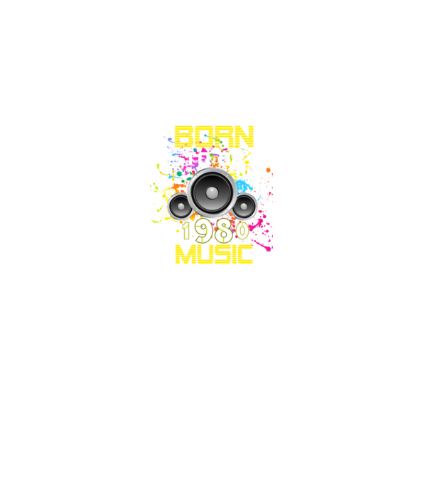 born to be music 1980-ban született minta fekete pólón