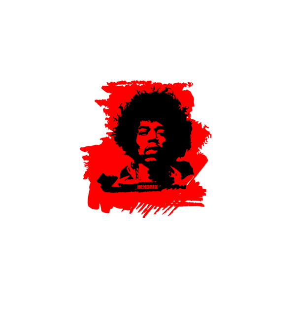jimmy hendrix,rock&roll klasszikus, rocker, hippie, zenész,amerika,piros minta sötétkék pólón