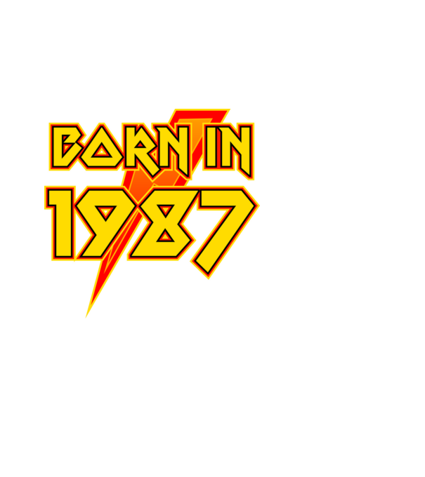 heavy metal born in 1987 minta fekete pólón