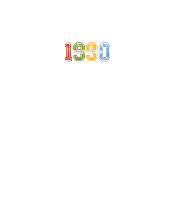 born in 1990 születésnapi felirat minta fekete pólón