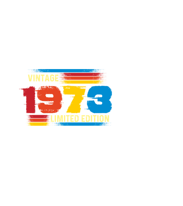 vintage ÉVSZÁM, LIMITED EDITION, RETRO SZÜLETÉSNAP, 1973 minta fekete pólón