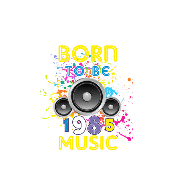 born to be music születésnapi DJ ,1985-ben született minta homokszín pólón