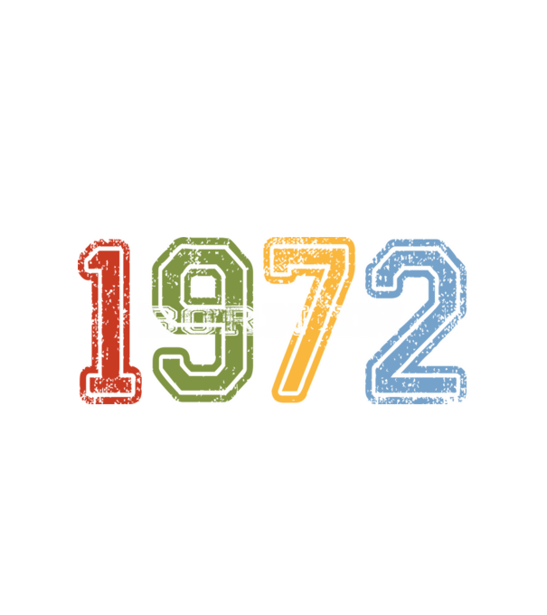 born in 1972 születésnapi felirat minta fehér pólón