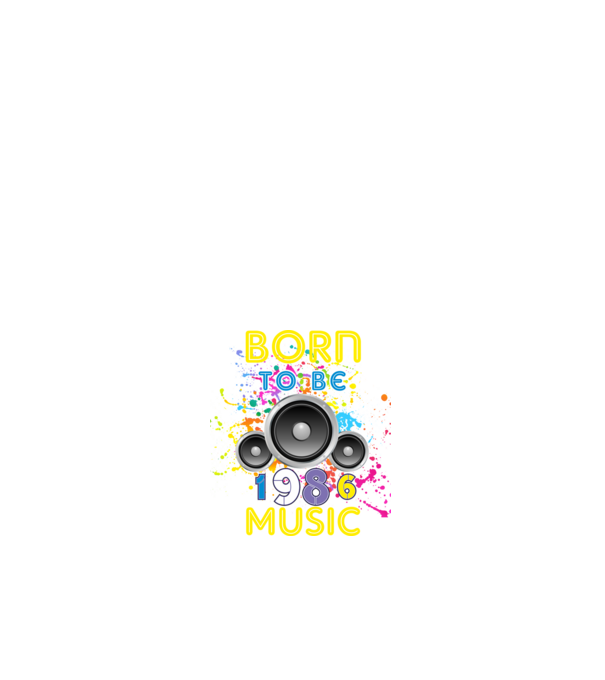 born to be music születésnapi DJ ,1986-ban született minta fehér pólón