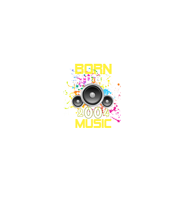 born to be music 2004-ben született minta fekete pólón