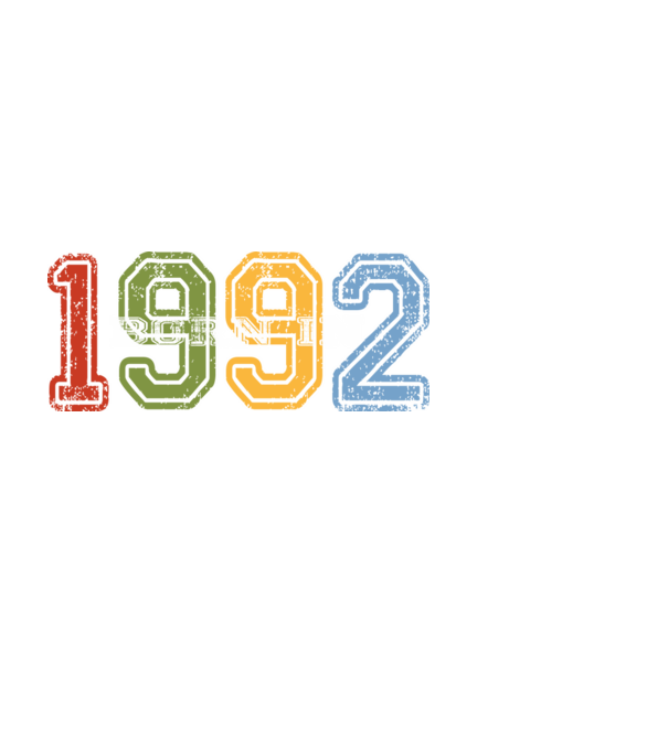 born in 1992 születésnapi felirat minta fekete pólón