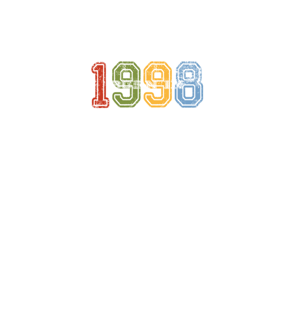 born in 1998 születésnapi felirat minta fekete pólón