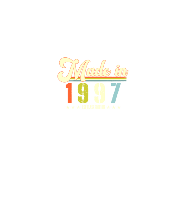 made in 1997, 1st class edition, születésnap, 1997-ben készült minta fekete pólón