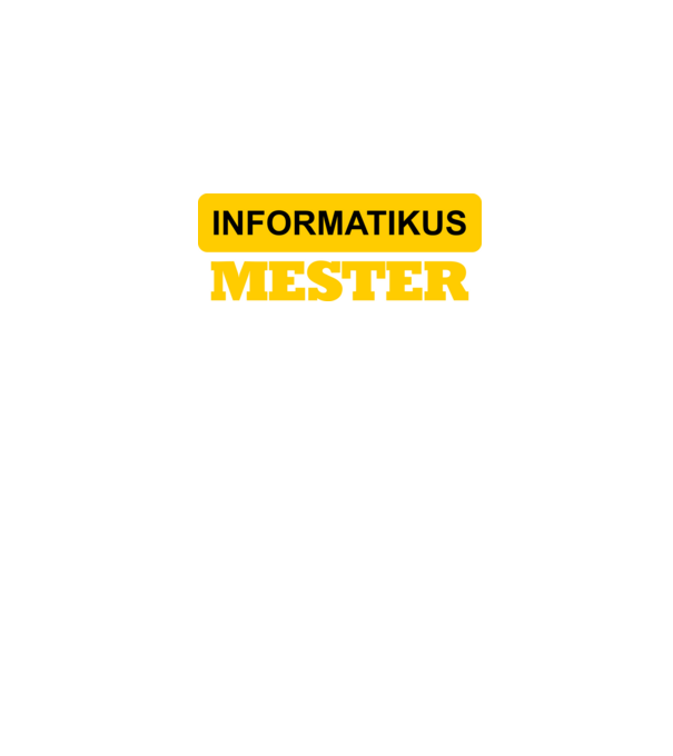 INFORMATIKUS MESTER minta fekete pólón