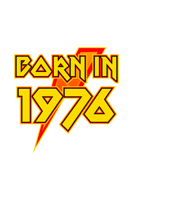 heavy metal born in 1976 minta fekete pólón