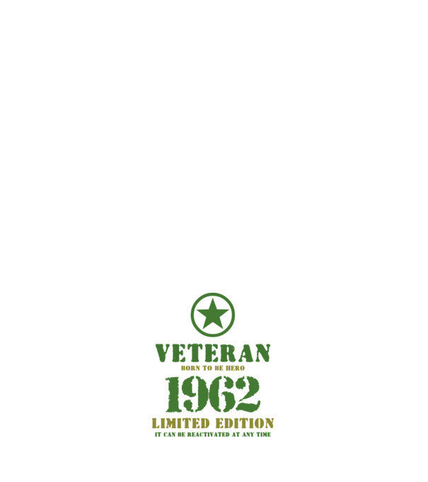VETERAN, BORN TO BE HERO, SZÜLETÉSNAPI ÉVSZÁM FELIRATTAL 1962 minta sötétkék pólón