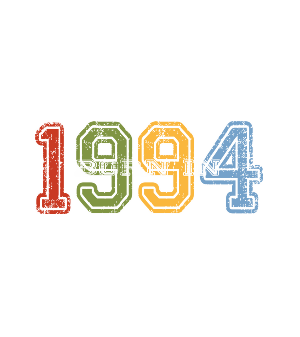 born in 1994 születésnapi felirat minta fehér pólón
