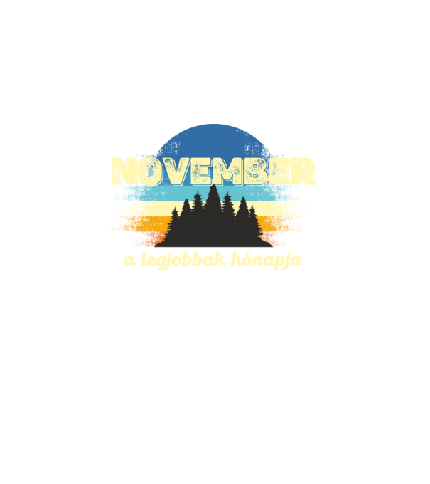 november a legobbak hónapja, novemberben születetteknek minta fekete pólón