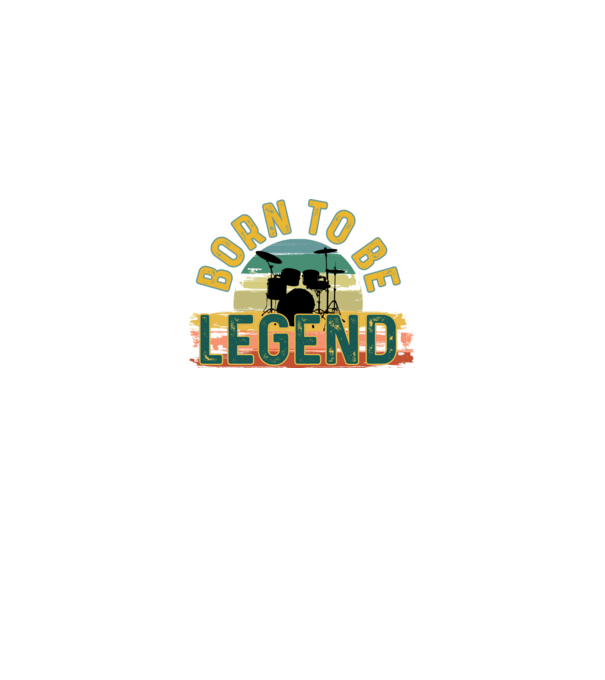 born to be legend , dobos legenda, dobos, legendának született minta fekete pólón