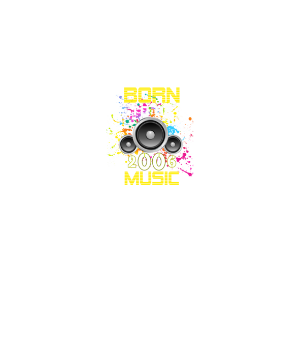 born to be music 2006-ben született, születésnapi póló minta fekete pólón