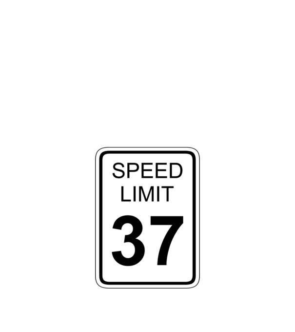 SPEED LIMIT 37 minta fekete pólón