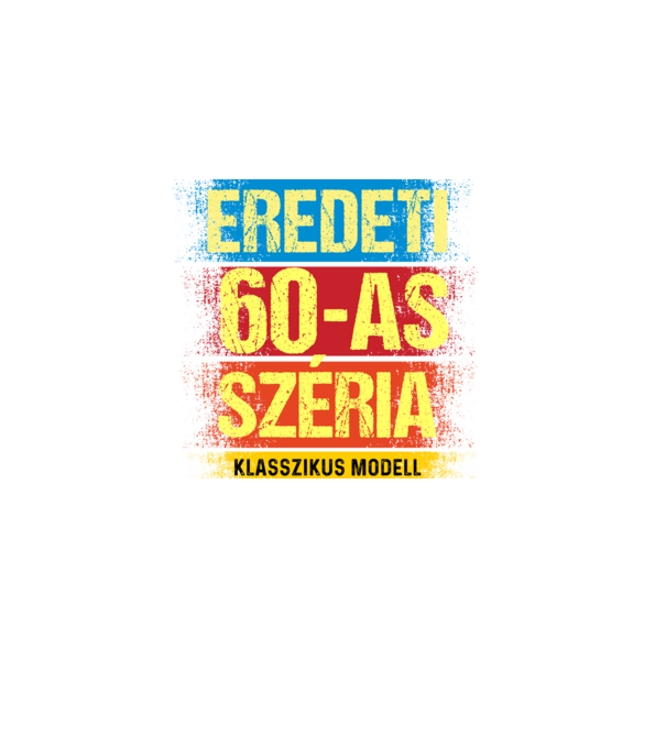 EREDEDI 60-AS SZÉRIA KLASSZKUS MODELL, RETRO SZÜLETÉSNAP minta sötétkék pólón