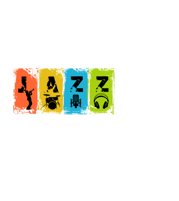 grunge stílusú zene, hangszerek, gitár, dob, ,füles, mikrofon ,jazz minta fehér pólón