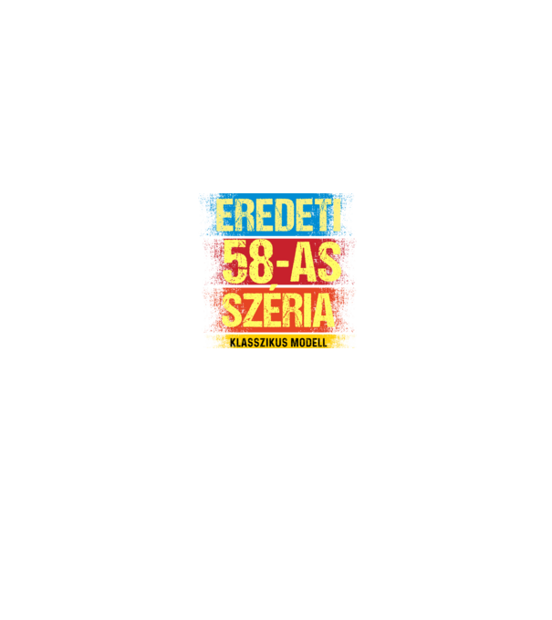 EREDEDI 58-AS SZÉRIA KLASSZKUS MODELL, RETRO SZÜLETÉSNAP minta fekete pólón