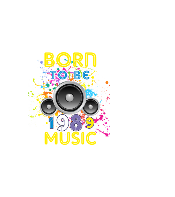 born to be music születésnapi DJ ,1989-ben született minta fekete pólón