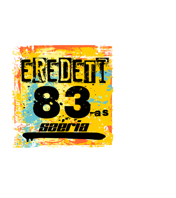 eredeti széria grunge graffiti 83-as, 1983 minta fekete pólón