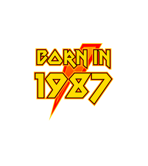 heavy metal born in 1987 minta fehér pólón