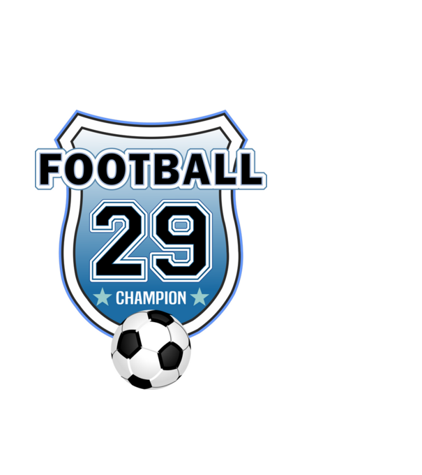football champion focistás szülinapi embléma 29 éves minta fehér pólón