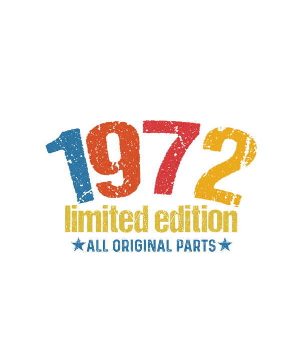 1972 limited edition ,all original parts, retro születésnapi évszám minta fehér pólón
