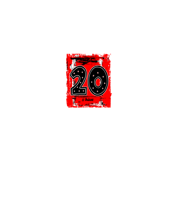 grunge évszám hashtag húsz 20 éves minta fekete pólón
