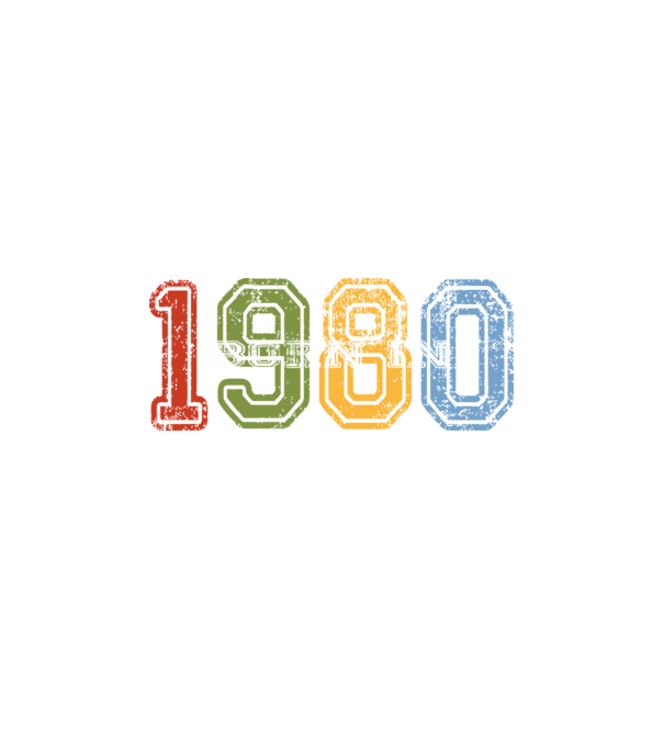 born in 1980 születésnapi felirat minta fekete pólón