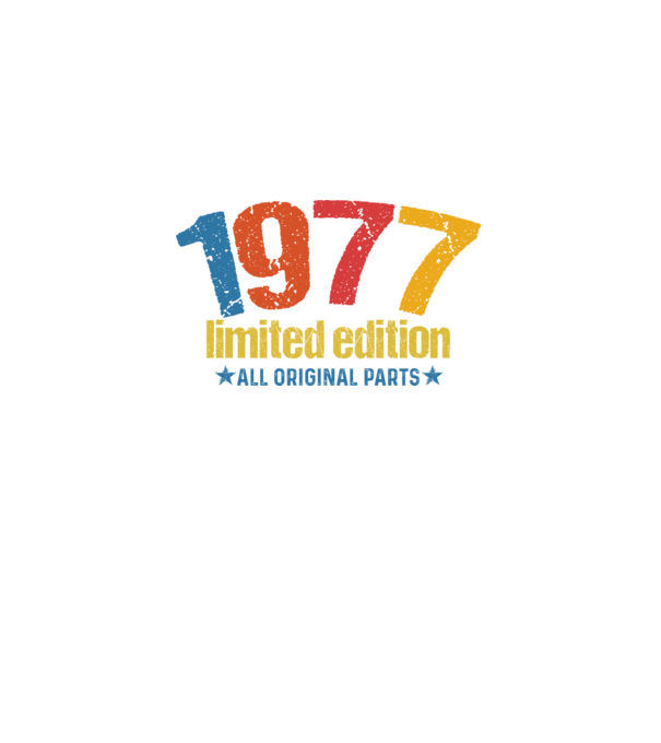 1977 limited edition ,all original parts,retro születésnapi évszám minta fekete pólón