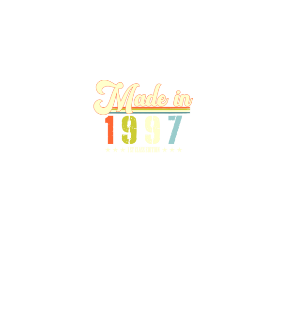 made in 1997, 1st class edition, születésnap, 1997-ben készült minta fekete pólón