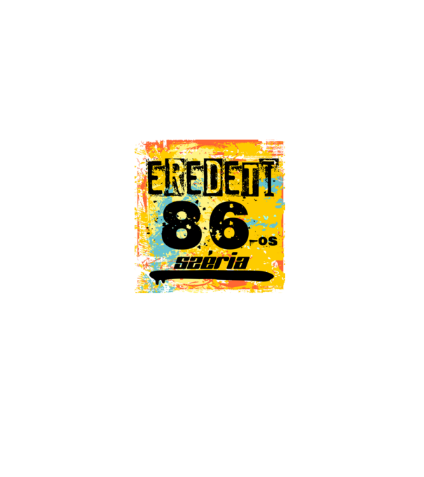 eredeti 86-os széria, grunge graffiti, 1986, születésnapi minta, dátum, évszám minta szürke pólón