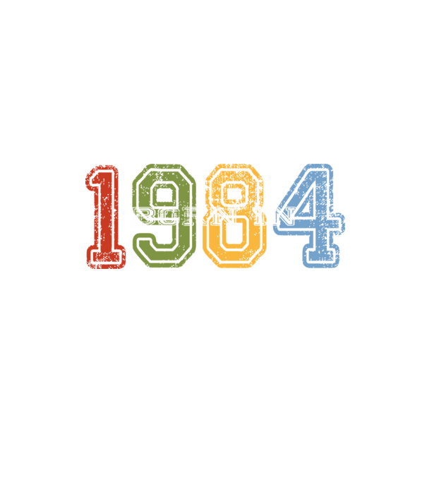 born in 1984 születésnapi felirat minta homokszín pólón