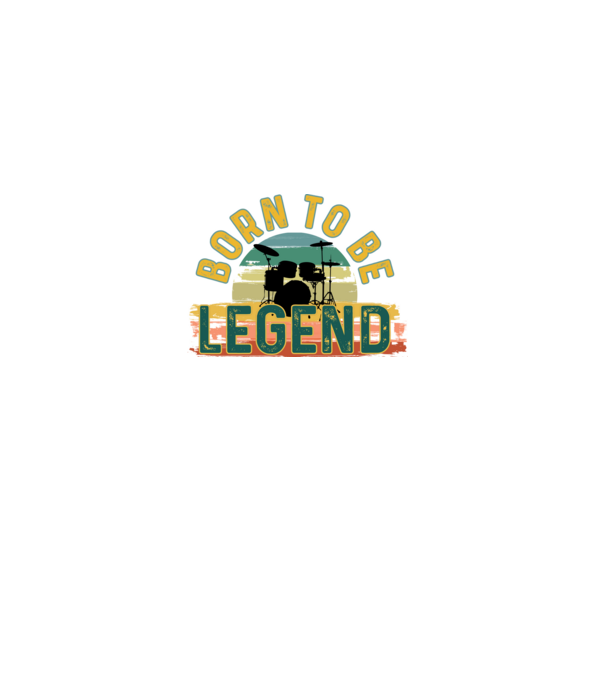 born to be legend , dobos legenda, dobos, legendának született minta fekete pólón