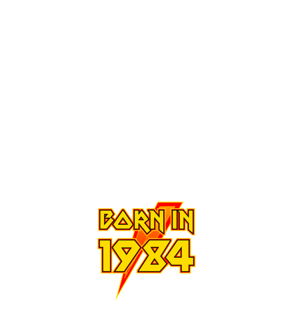 heavy metal, born in 1984, rock&roll, rocker, születésnapi évszám, dátum minta sötétkék pólón