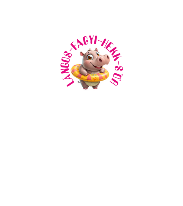 LÁNGOS FAGYI HEKK SÖR NYARALÓS PÓLÓ minta fehér pólón