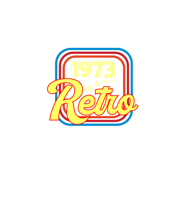 retro születésnapi felirat dátummal 1973 minta sötétkék pólón